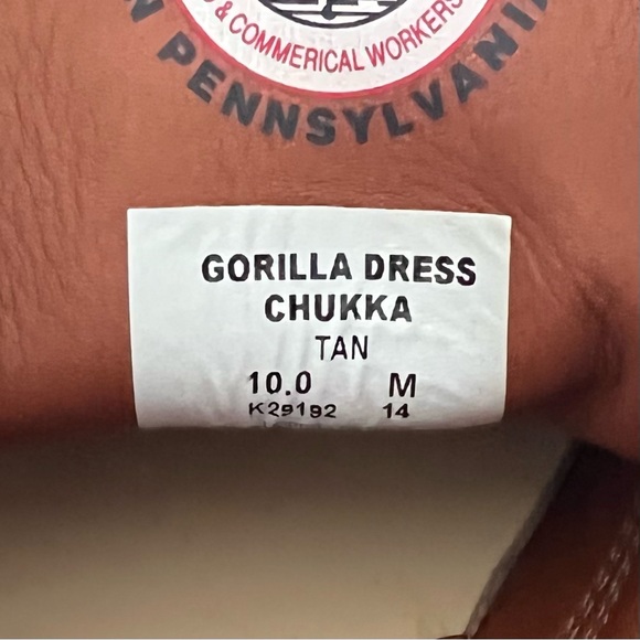 Gorilla USA Union Made Chukka Tan Suede Leather Dress Boots - Picture 12 of 12